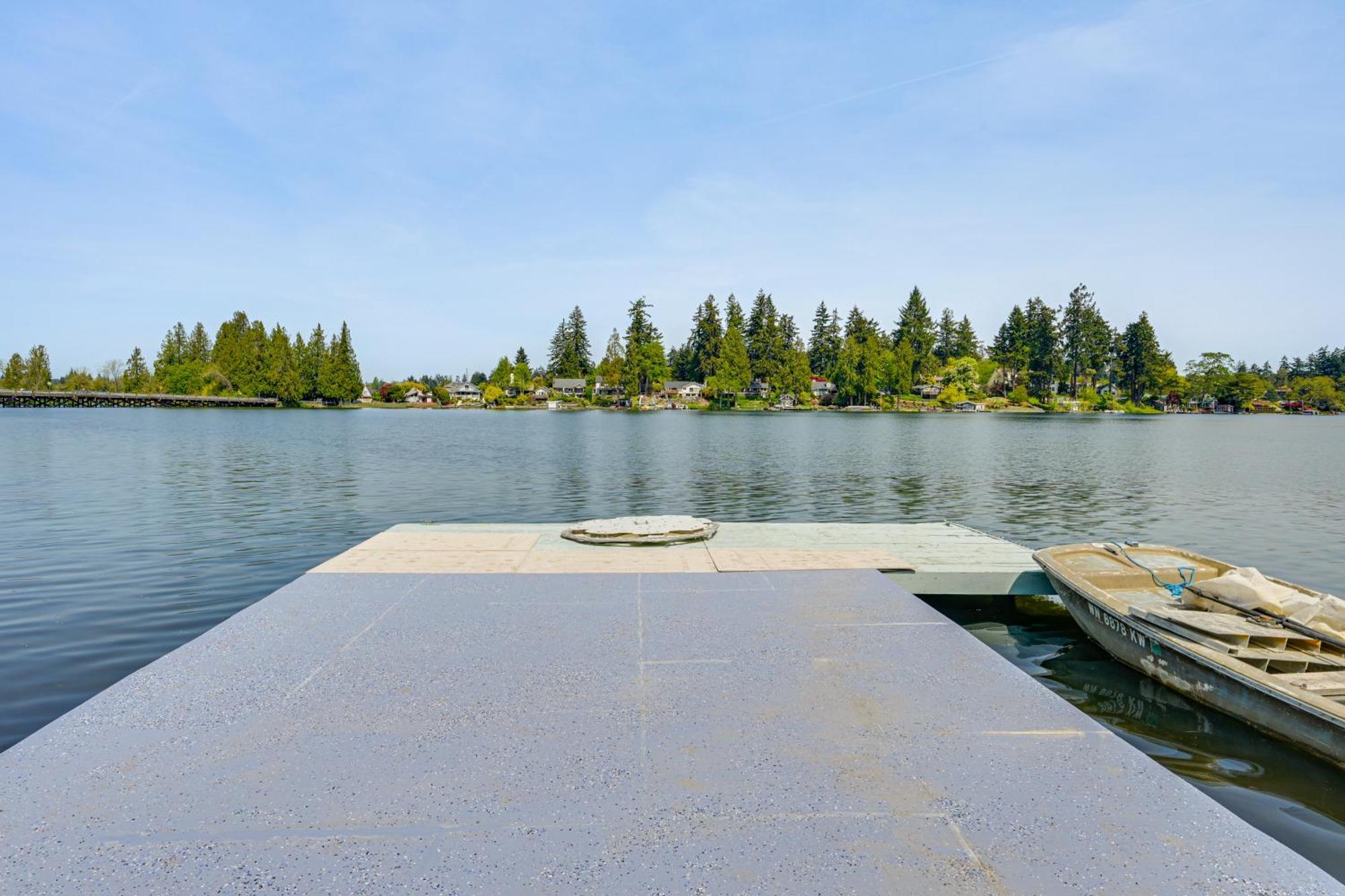 Tacoma Home On Steilacoom Lake With Dock! Kültér fotó